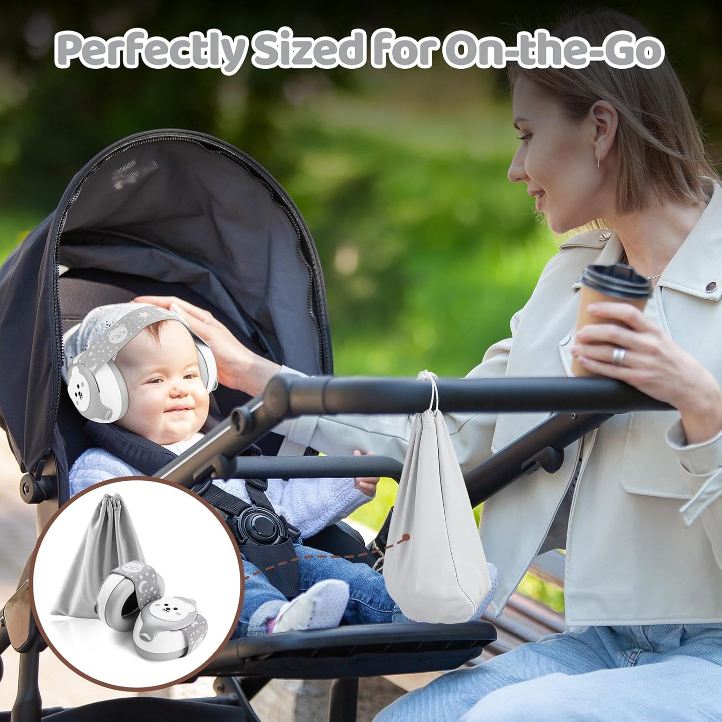 Baby Noise Cancelling Earmuffs – Infant Headphones 0-36 Months with Adjustable Headband”