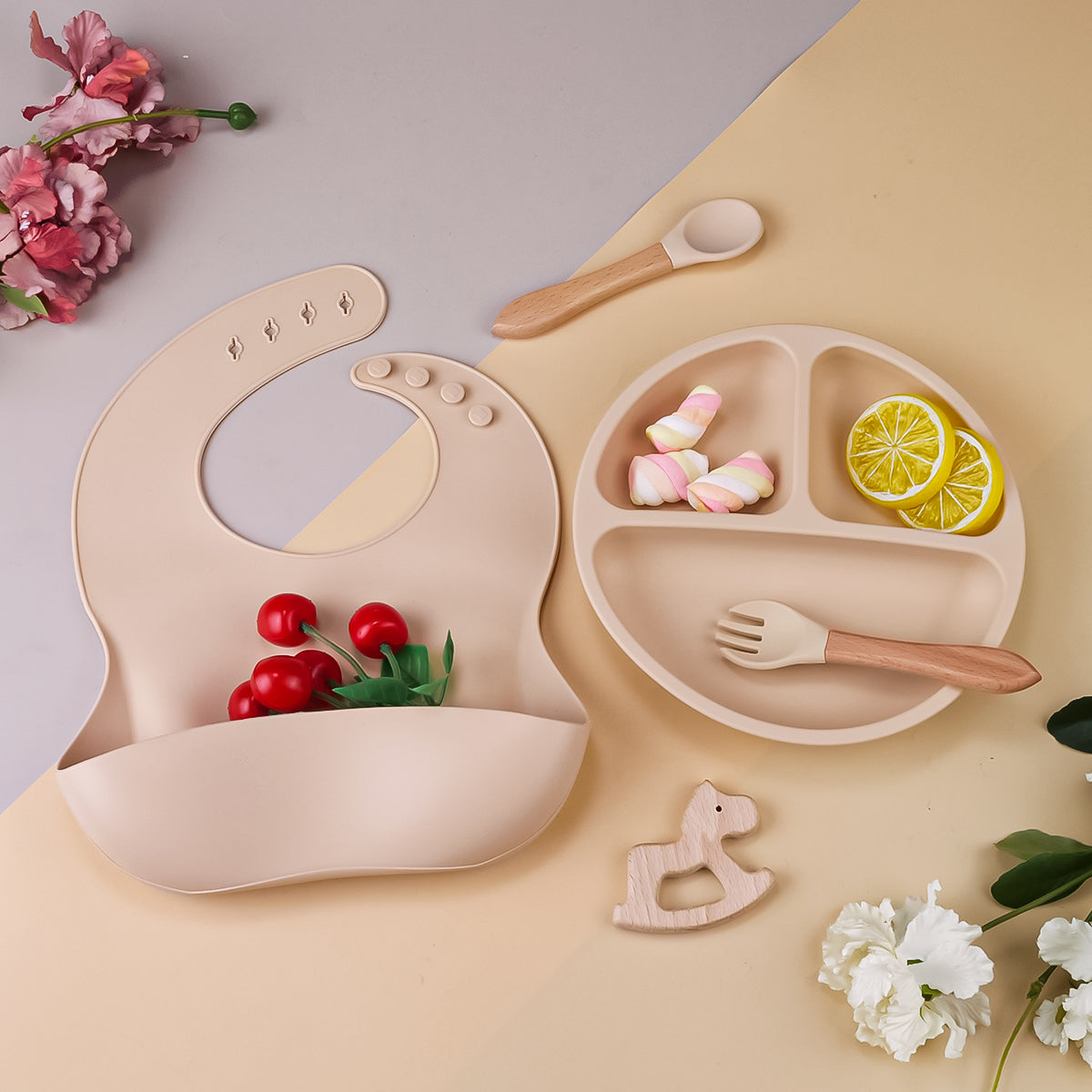 Premium Silicone Plates – Set of 4, Baby-Safe & Unbreakable