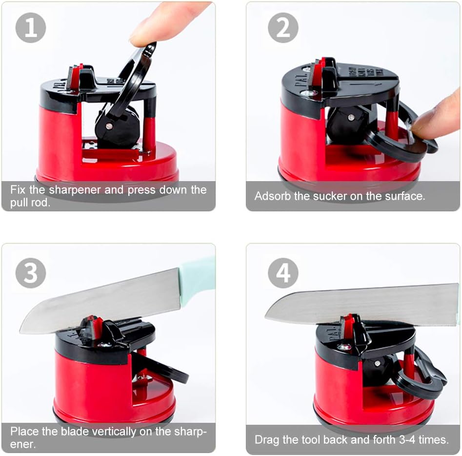Professional Knife Sharpener – Manual with Suction Cup Base