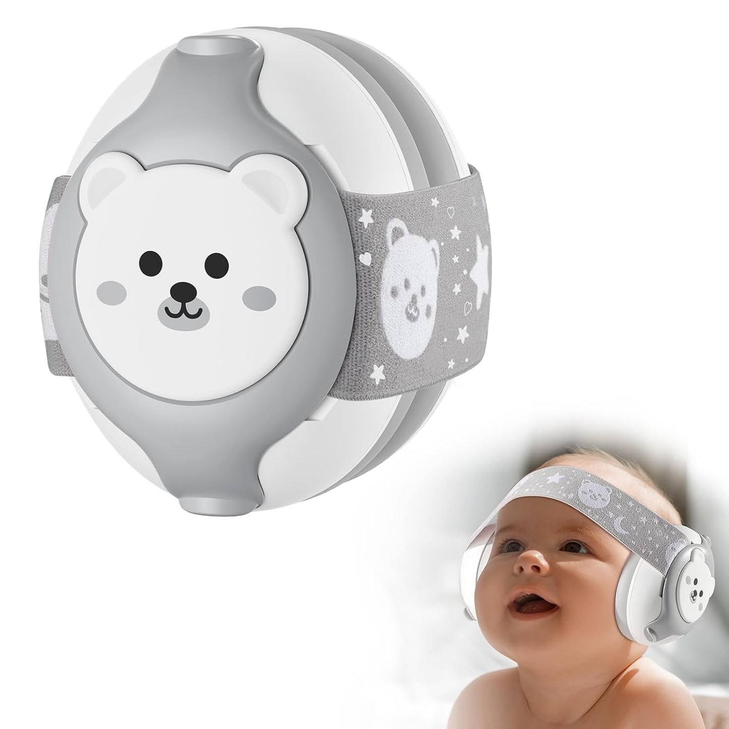 Baby Noise Cancelling Earmuffs – Infant Headphones 0-36 Months with Adjustable Headband”