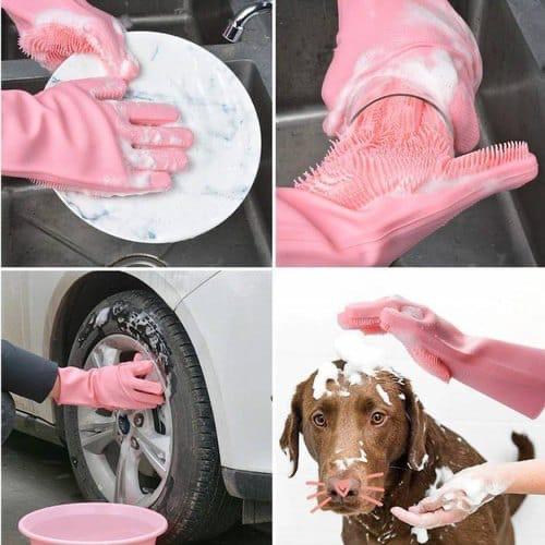 Silicone Washing Gloves – Multi-Purpose Dishwashing & Cleaning Gloves