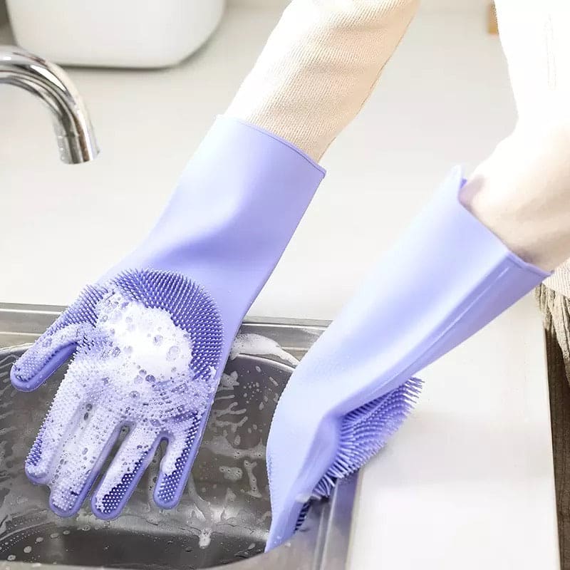 Silicone Washing Gloves – Multi-Purpose Dishwashing & Cleaning Gloves
