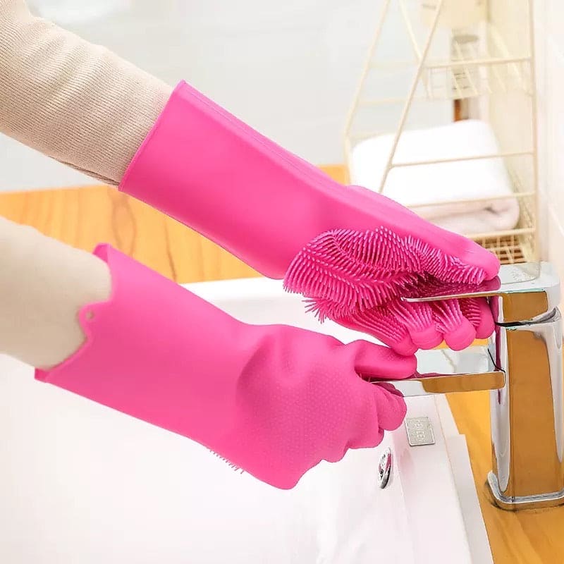 Silicone Washing Gloves – Multi-Purpose Dishwashing & Cleaning Gloves